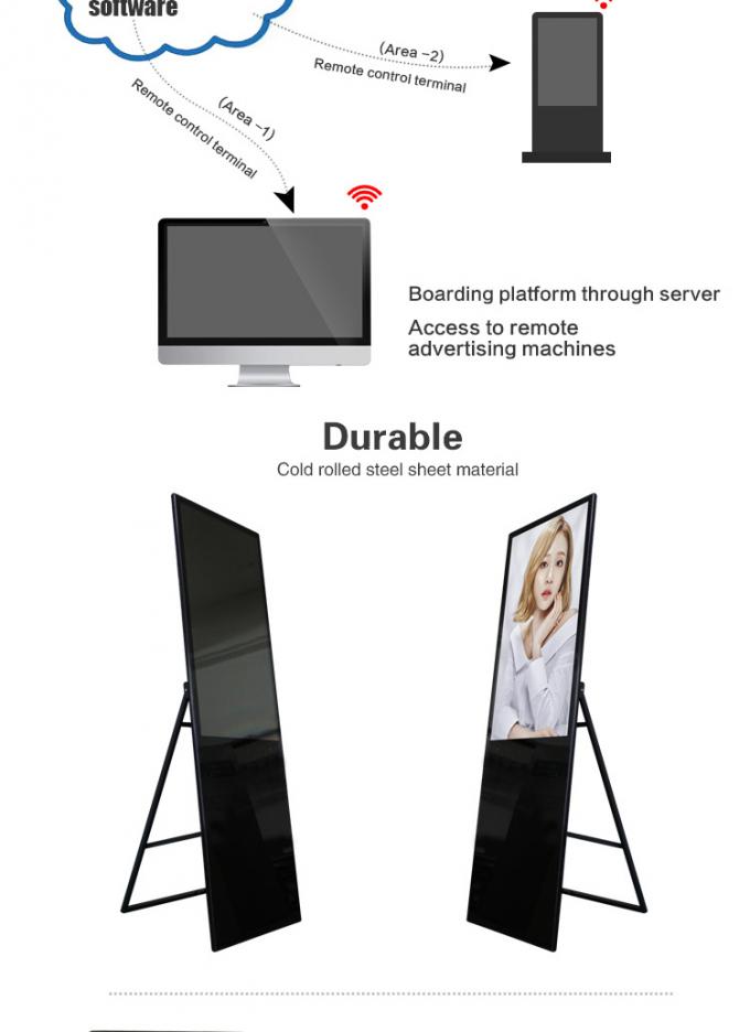 Contrassegni LCD di Digital del chiosco del touch screen del menu monitor del vetro temperato di 3MM di 49"