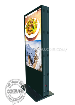 75&quot; 4K Dual Screen WIFI Digital Signage Interactive Digital Totem Touch Screen Kiosk con sistema operativo Win 11