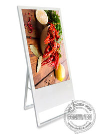 Pagina ultra esile commerciale del bordo del menu del ristorante dell'esposizione di Android di OS del supporto del contrassegno LCD portatile pieghevole a 43 pollici di Digital