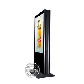 Schermo LCD dell'interno laterale doppio di pubblicità del chiosco di Digital del cavalletto a 55 pollici del contrassegno