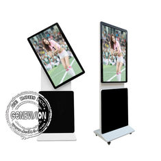 Totem LCD del contrassegno di Digital del chiosco del touch screen di rotazione, giocatore a 65 pollici di pubblicità del touch screen