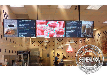 telecomando LCD dello schermo del metallo di 43inch 8mm Gap di Shell Digital del menu del bordo del supporto esile della parete per il ristorante