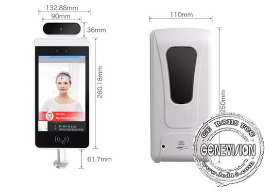 8&quot; sistema facciale LCD di SmartPass del termometro di riconoscimento di EUDCC