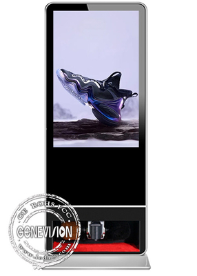 Totem di pubblicità LCD del contrassegno di Digital del chiosco di Android del lucidatore delle scarpe a 55 pollici