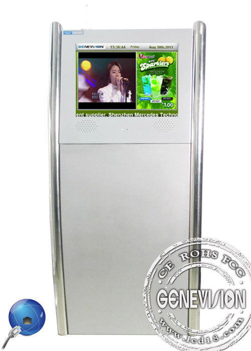 touch screen capacitivo Digital dell'argento 19inch del chiosco esile di Floorstanding con l'altoparlante anteriore