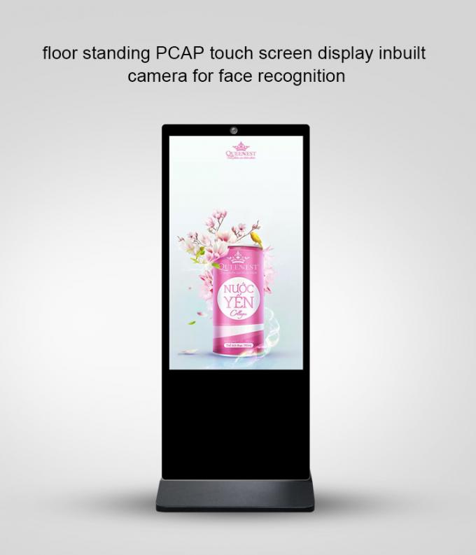 Macchina fotografica capacitiva astuta del contrassegno di Wifi Digital del chiosco del touch screen costruita in 65" grande dimensione con 4G Google Play