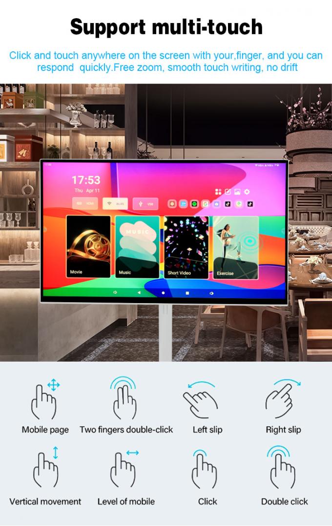 24" 27" 32" Smart Screen Mobile Android 11 OS 4GB 64GB Rollable Smart Touch Screen con batteria ricaricabile 1