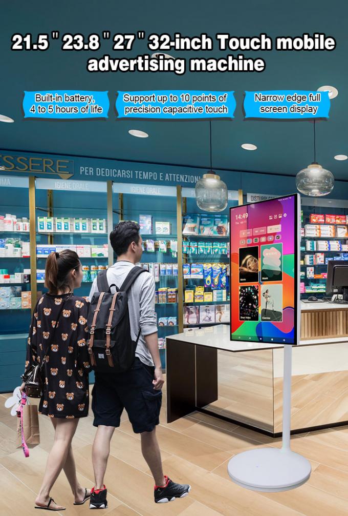 24" 27" 32" Smart Screen Mobile Android 11 OS 4GB 64GB Rollable Smart Touch Screen con batteria ricaricabile 0