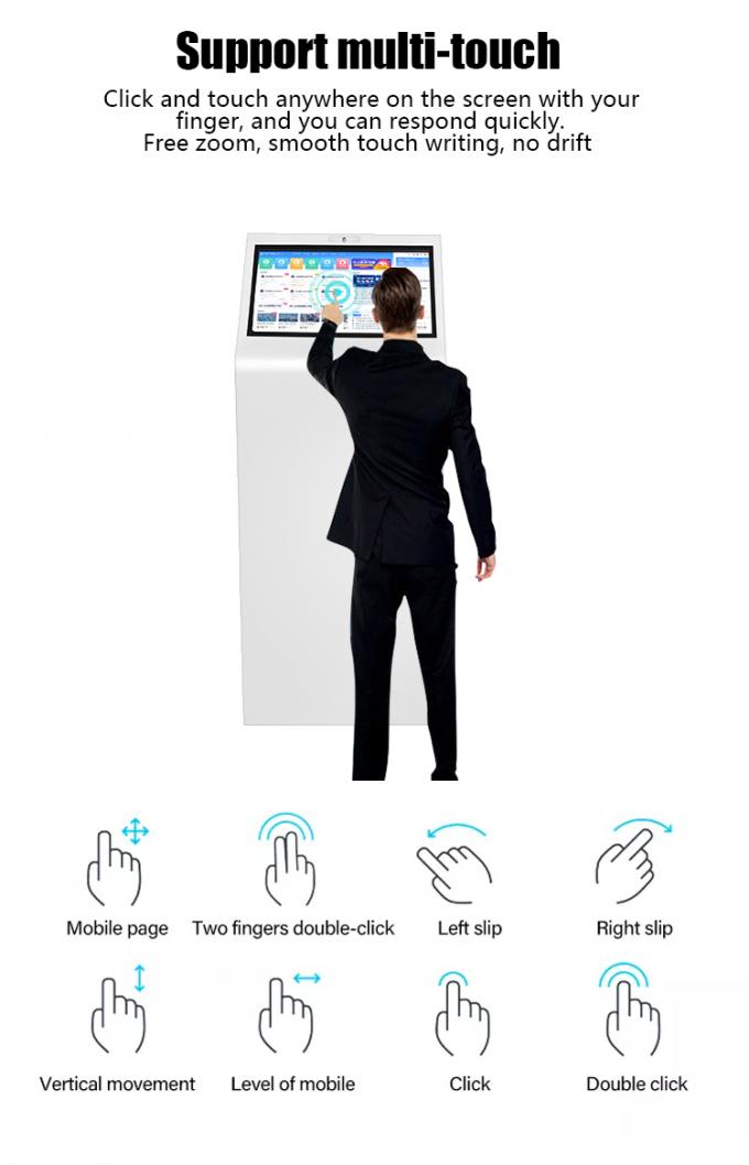 21.5" All-in-One Self-Service Touch Screen Kiosk per ospedali Banche Finanza con sistema informativo automatico di coda e query 4