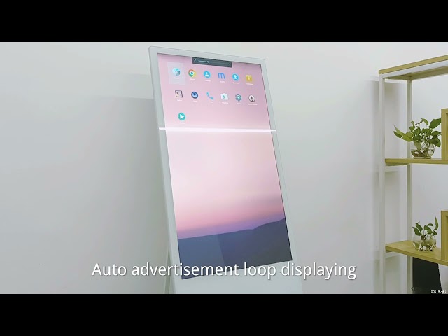 Chiosco bianco dell'insegna del touch screen della stagnola del Super Slim PCAP del chiosco LCD interattivo del manifesto di Android