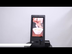 OCR Passport Reader 24 Inch Desktop Hotel Check In Self Service Chiosco con Telecamera Microfono