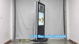 Chiosco LCD bifacciale in vetro 4K AG da 49 pollici