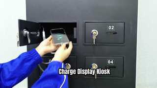 Chiosco per segnaletica digitale Android Wifi da 32 pollici 43 pollici con armadietti di ricarica per telefono cellulare