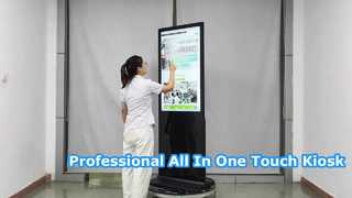 Chiosco touch screen tutto in uno per PC Android nero da 32 pollici a 65 pollici