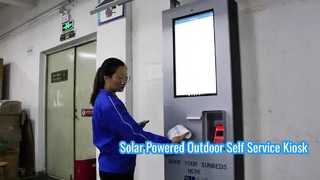 Chiosco self service all'aperto ad energia solare da 27 pollici per resort