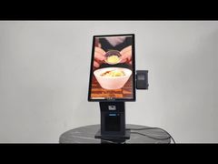 Terminale POS per scanner di codici QR per stampante per chioschi di pagamento self-service senza contanti da tavolo da 24 pollici