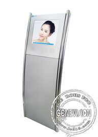 chiosco commerciale esile di pubblicità di Curvare-forma dell'esposizione del touch screen 19inch dell'argento capacitivo del chiosco