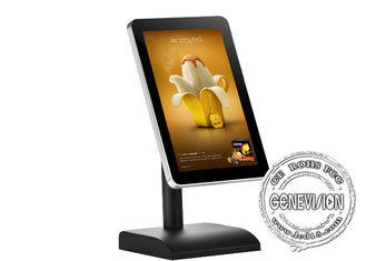 il desktop 10.1inch gira il lettore multimediale di mezzi pubblicitari alimentato CC d'ordinazione di Android della macchina dello schermo attivabile al tatto del ristorante