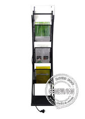 scaffali LCD del metallo del giocatore dell'annuncio del chiosco di Floorstanding della rivista 12.1inch
