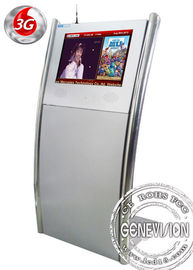 touch screen capacitivo Digital dell'argento 19inch del chiosco esile di Floorstanding con Front Speaker