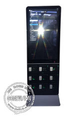 Chiosco LCD diritto del touch screen a 43 pollici con la stazione di carico del telefono cellulare