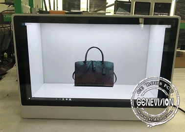 Vetrina LCD trasparente a 21,5 pollici piena di HD con il touch screen