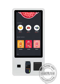 Auto a 32 pollici del cavalletto che ordina il chiosco automatizzato di pagamento del touch screen per gli alimenti a rapida preparazione
