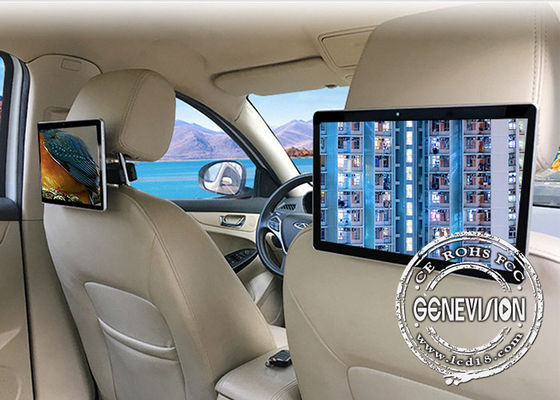 10,1» contrassegni di plastica di Android Digital del monitor del poggiacapo del taxi del touch screen del pannello di IPS con 4G e GPS