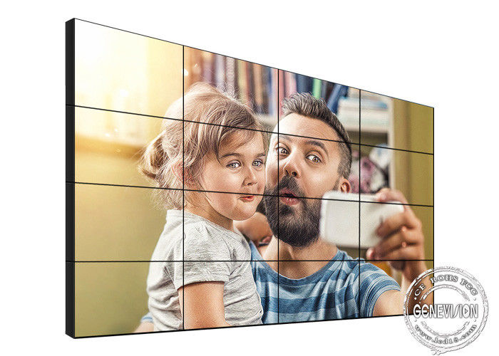 esposizione di parete LCD dell'incastonatura ultra stretta 4 x 4 video 55&quot; alta luminosità