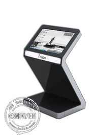Computer a 32 pollici dell'esposizione del chiosco del touch screen di alta luminosità o configurazione di Android, supporto a forma di z sveglio