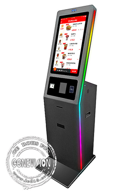 Chiosco self service a 27 pollici della decorazione del LED con la macchina fotografica facciale di riconoscimento