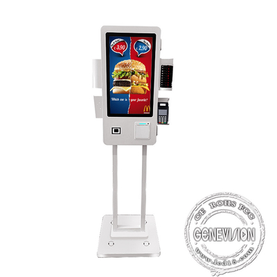 Condizione d'ordinazione del pavimento del chiosco di doppio del lato self service dell'affissione a cristalli liquidi