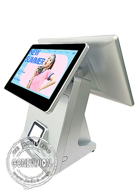 Cassiere gemellato a 15,6 pollici Machine del touch screen dello schermo con lo stampatore QR Code Scanner