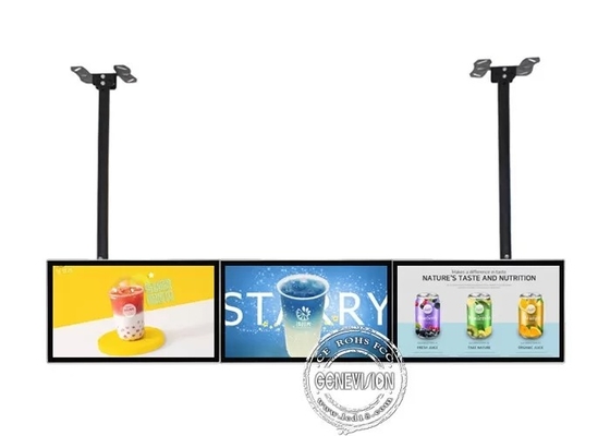 32 schede menu digitali LCD da 55 pollici per montaggio a soffitto o da appendere per display