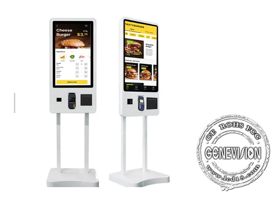 Macchina automatizzata chiosco self-service a 32 pollici di pagamento senza contanti per il ristorante dell'alimento di Kfc Mc della bevanda degli alimenti a rapida preparazione