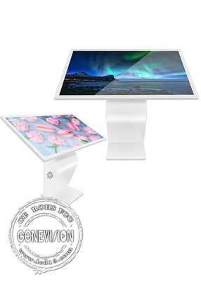 Totem interattivo bianco di Smart del cavalletto di Digital del chiosco del touch screen del supporto a 55 pollici AIO di K