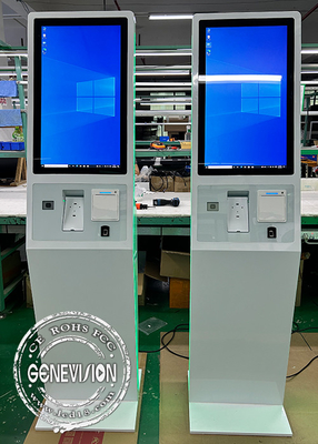 Lettore di impronte palmare a LED bianco Stripe di impronte digitali Chiosco self-service Macchina 27 pollici Windows PC All In One
