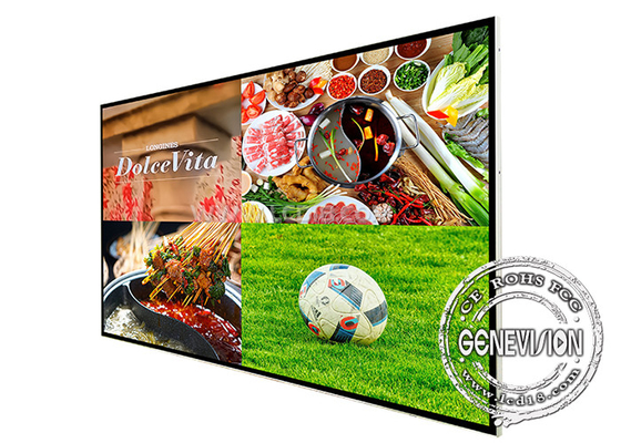 Angolo destro 43 pollici Parete e soffitto Ristorante Android Wifi Digital Signage Menu Board