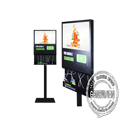 21.5inch android wifi colore nero ricarica chiosco pubblicitario con carica del telefono cellulare filo per l'aeroporto