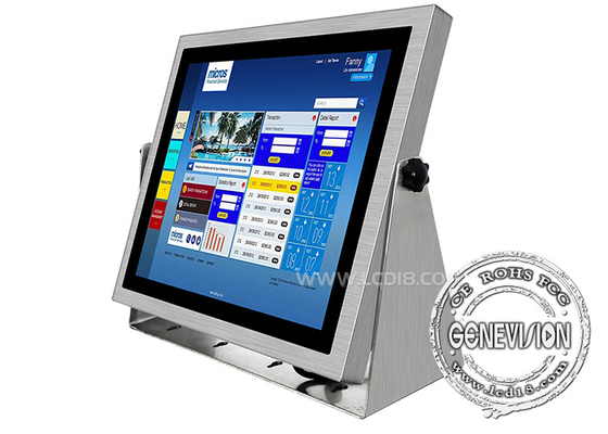 17 pollici in acciaio inossidabile IP68 montaggio a parete tavolo touch screen in piedi impermeabile all'aria aperta segnaletica digitale