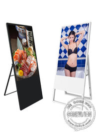 Pagina ultra esile commerciale del bordo del menu del ristorante dell'esposizione di Android di OS del supporto del contrassegno LCD portatile pieghevole a 43 pollici di Digital