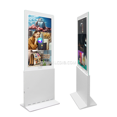 Display pubblicitario a due lati QLED Extra Slim ad alta luminosità con telaio trasparente