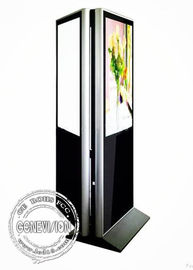 contrassegno LCD di Digital del chiosco del riproduttore video del cartellone pubblicitario dello schermo del lato del doppio 65inch con software in carico a distanza