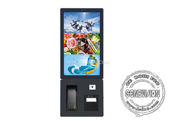 24 pollici ritratto auto-servizio biglietto chiosco touch screen ristorante ordinatore