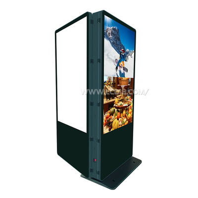 Due lati Grande schermo Digital Signage LCD Pubblicità Chiosco Indoor Pavimento Standing Media Display