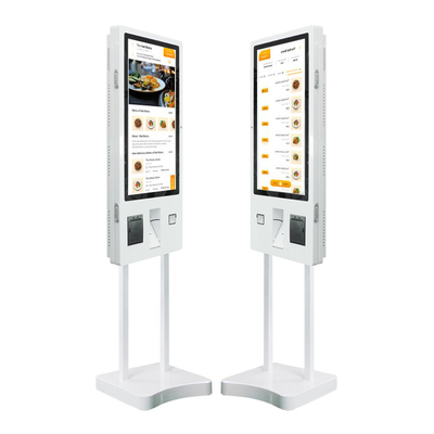 32 pollici Ordine di auto-servizio pagamento Chiosco touch screen Stampa codice Qr Scanner per supermercato / ristorante