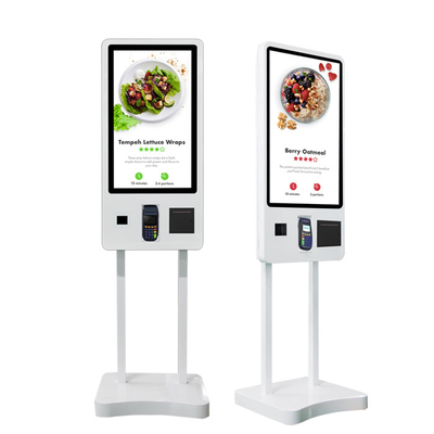 Analizzatore a 24 pollici del QR Code della macchina di ordine di self service del chiosco del touch screen con la stampante