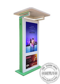 Pavimento all'aperto promozionale a 55 pollici del contrassegno di Android Digital che sta il chiosco interattivo LCD del touch screen all'aperto impermeabile