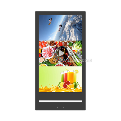 Display LCD portatile da 43 pollici, segnaletica esterna, batteria digitale a ruote