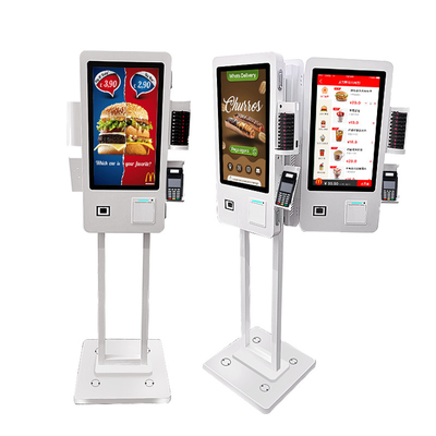 Chiosco di ordinazione a self-service a doppio lato con supporto POS